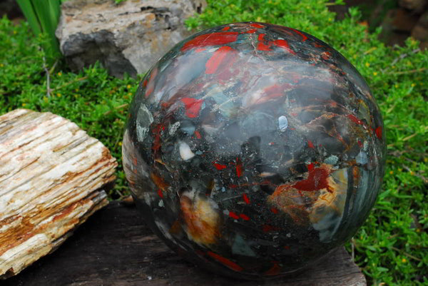 Polished Gigantic Swaziland Bloodstone Sphere x 1 From Swaziland - TopRock