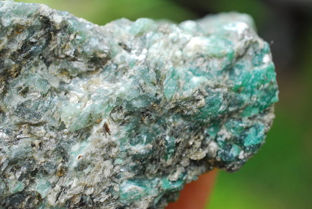 Natural Green Emeralds with Schist and Mica Matrix Specimens  x 3 From Zimbabwe - TopRock