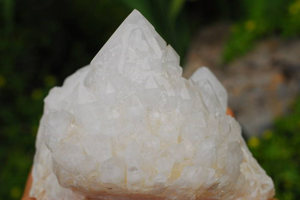 Natural Madagascar  White Phantom Window Quartz Clusters x 2 From Madagascar - TopRock