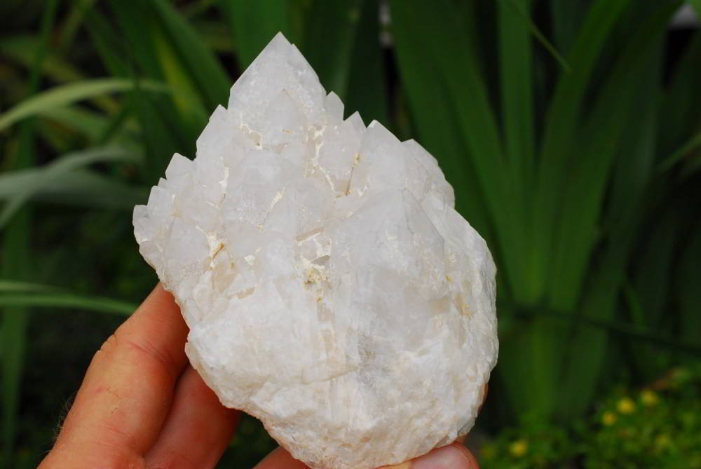 Natural Madagascar  White Phantom Window Quartz Clusters x 2 From Madagascar - TopRock