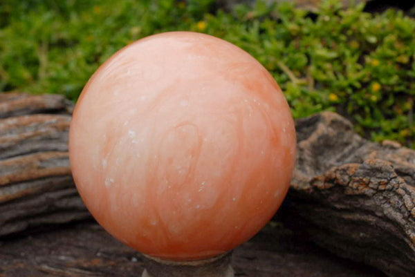 Polished Orange Calcite Sphere x 1 From Maevantanana, Madagascar - TopRock