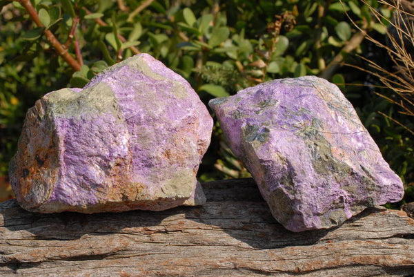 Natural Rare Stichtite With Green Serpentine Specimens x 4 From Barberton, South Africa - TopRock