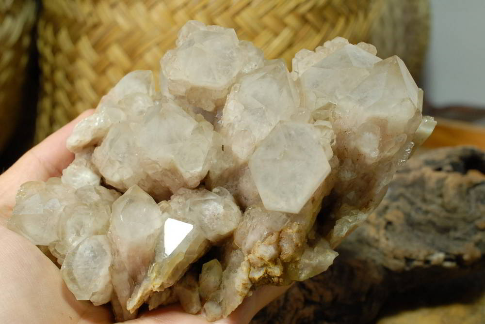 Natural Smokey Quartz Clusters With Phantoms x 2 From Lwena, Congo - TopRock
