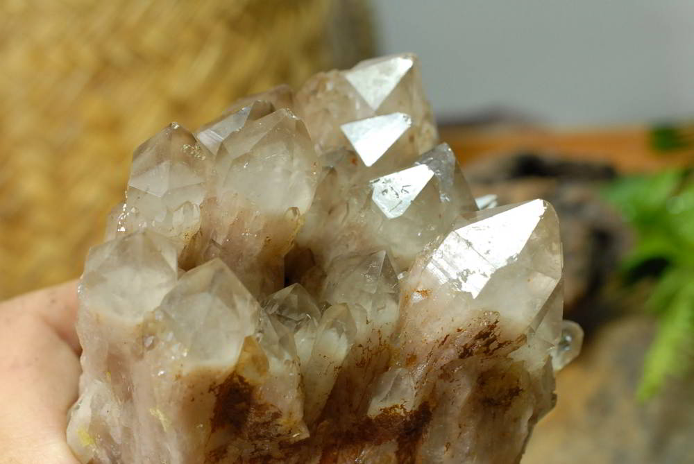 Natural Smokey Quartz Clusters With Phantoms x 2 From Lwena, Congo - TopRock