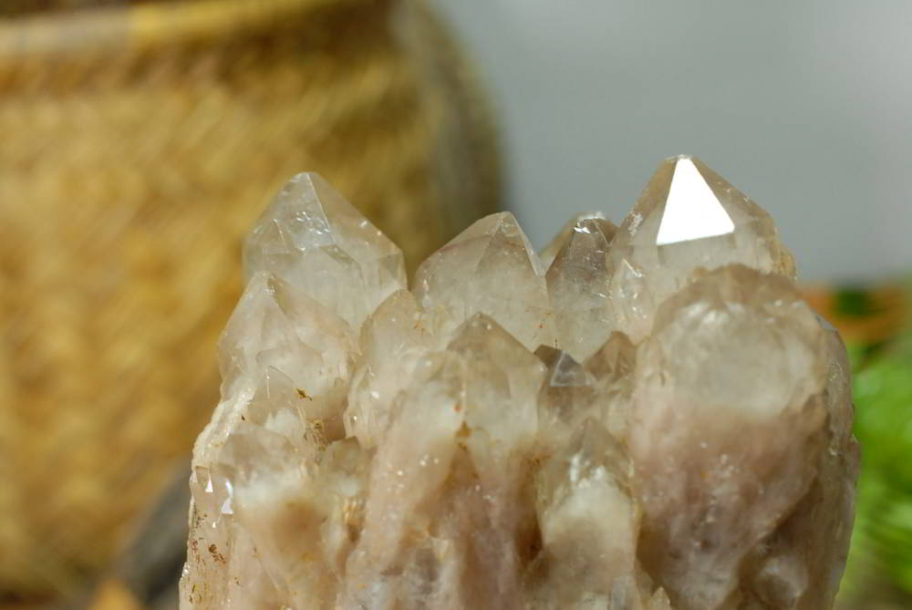 Natural Smokey Quartz Clusters With Phantoms x 2 From Lwena, Congo - TopRock