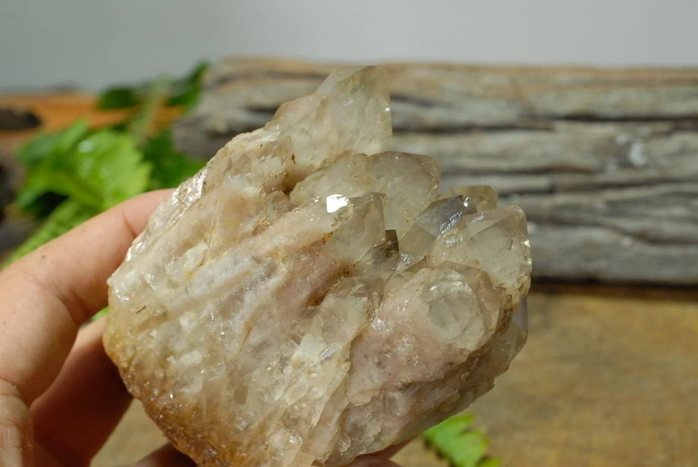 Natural Smokey Quartz Clusters With Phantoms x 2 From Lwena, Congo - TopRock