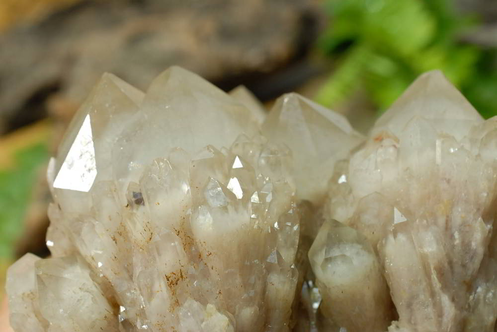 Natural Smokey Quartz Clusters With Phantoms x 2 From Lwena, Congo - TopRock
