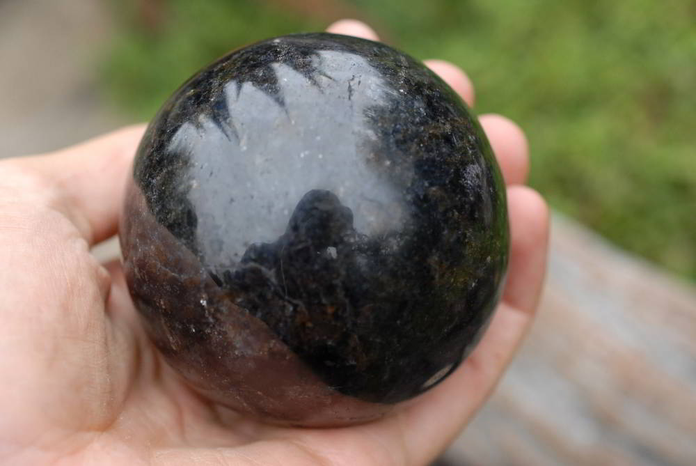 Polished Blue Water Sapphire Spheres x 2 From Madagascar - TopRock