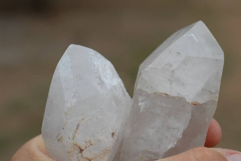 Real Quartz Natural Semi Polished & Unpolished Quartz Crystals x 12 From Madagasca ...