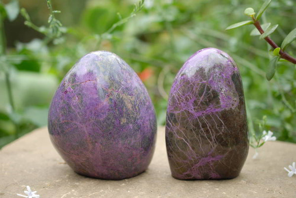 Polished Rare Stichtite Standing Free Forms x 2 From Barberton, South Africa - TopRock
