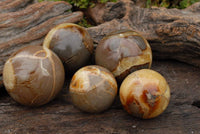 Polished Septerye (Calcite & Aragonite) Spheres x 7 From Madagascar - TopRock