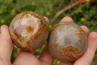 Polished Septerye (Calcite & Aragonite) Spheres x 7 From Madagascar - TopRock