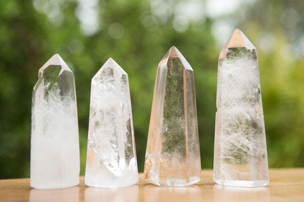Polished Clear Quartz Crystal Points x 12 From Madagascar - TopRock