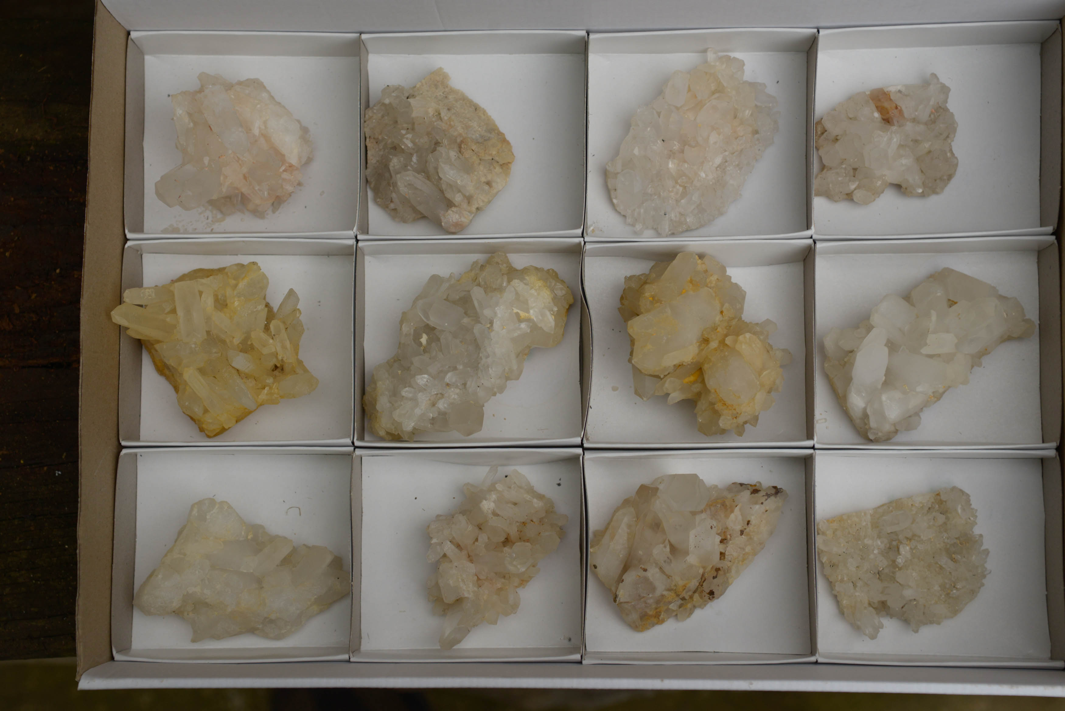 Natural Mixed Quartz Clusters  x 12 From Madagascar - TopRock