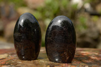 Polished Schorl Black Tourmaline Standing Free Forms  x 6 From Madagascar - TopRock