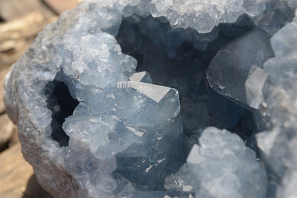 Natural Blue Celestite Geode Specimen With Large Cubic Crystals  x 1 From Sakoany, Madagascar - TopRock