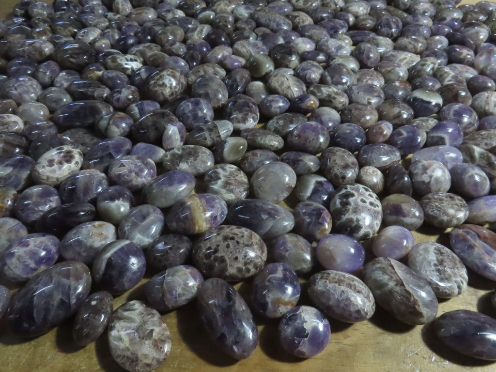 Polished Chevron Amethyst - Medium/Large sized Gallet/Palm Stones sold per kg - From Madagascar - TopRock