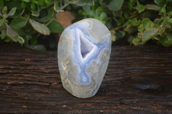 Polished Blue Lace Agate Standing Free Form  x 1 From Nsanje, Malawi - Toprock Gemstones and Minerals 
