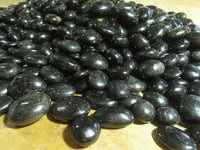 Polished Pitch Black Schorl Tourmaline Palm Stones / Gallets - sold per kg - From Madagascar - TopRock