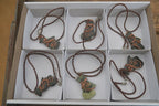 Polished Copper Wire Wrapped Leopard Stone Eagle Pendants  x 6 From Zimbabwe - Toprock Gemstones and Minerals 