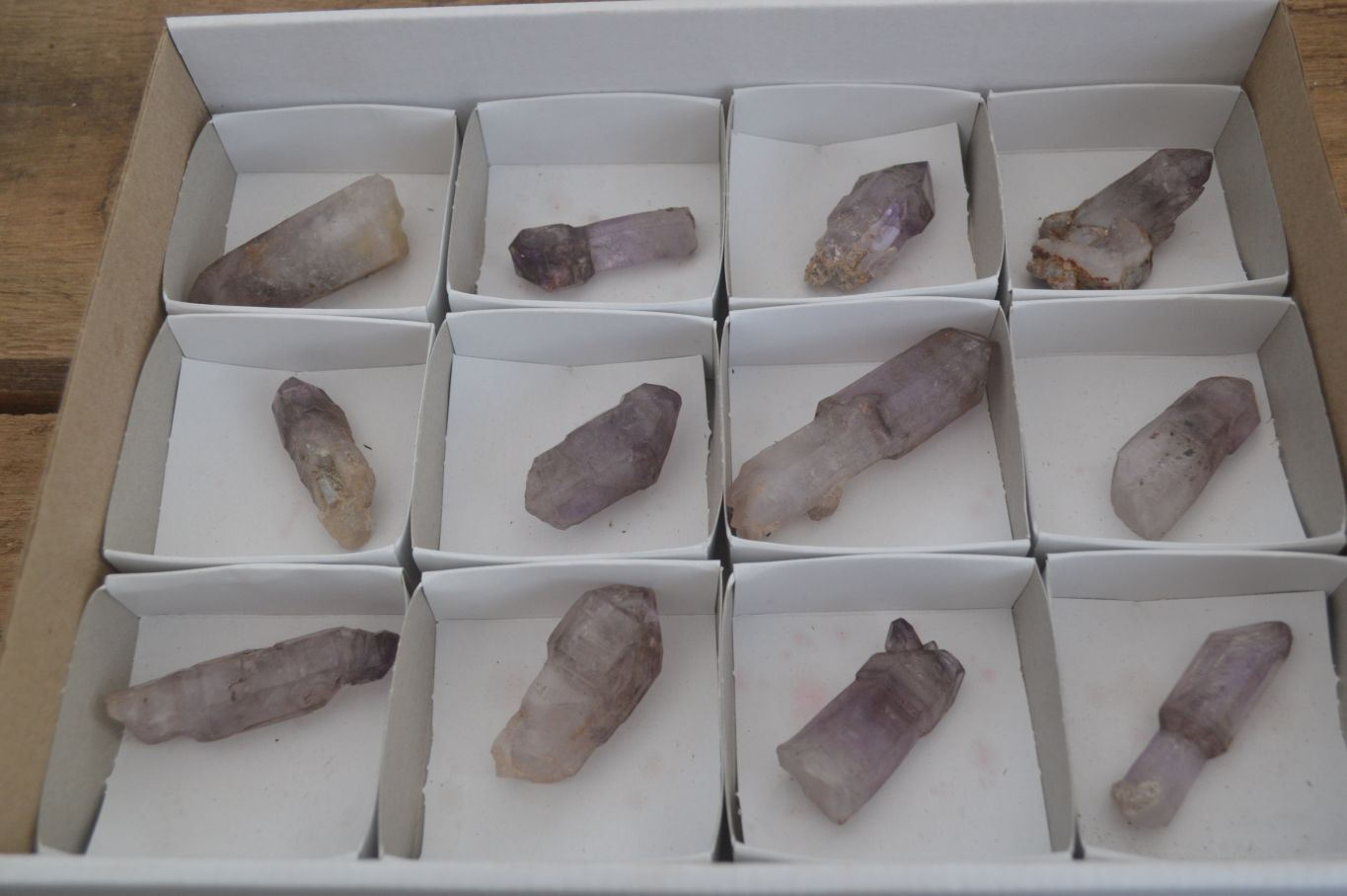 Natural Single Window Amethyst Crystals  x 12 From Chiredzi, Zimbabwe - Toprock Gemstones and Minerals 