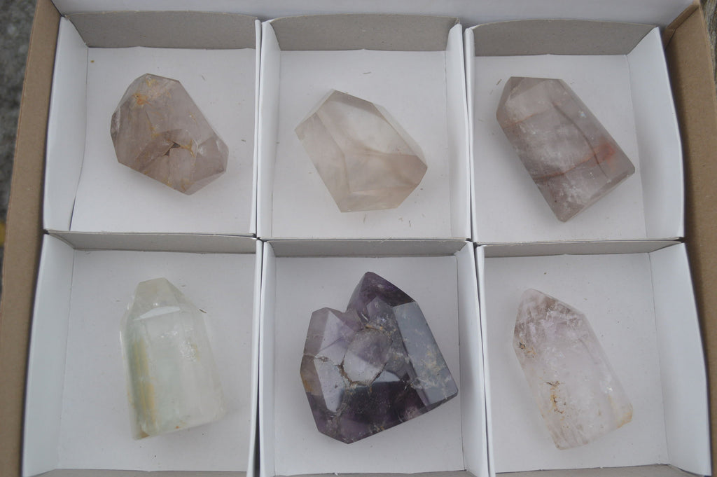 Polished Lovely Mixed Selection Of Quartz Points  x 6 From Madagascar - TopRock
