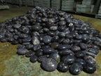 Polished Lithium Mica, Purple Lepidolite (some with Rubellite inclusions) Gallets / Palm Stones - sold per kg - From Madagascar - TopRock