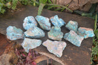 Natural Rough Shattuckite Cobbed Specimens x 12 From Kaokoveld, Namibia - Toprock Gemstones and Minerals 