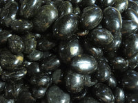 Polished Pitch Black Schorl Tourmaline Palm Stones / Gallets - sold per kg - From Madagascar - TopRock