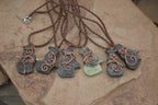 Polished Copper Wire Wrapped Leopard Stone Eagle Pendants  x 6 From Zimbabwe - Toprock Gemstones and Minerals 
