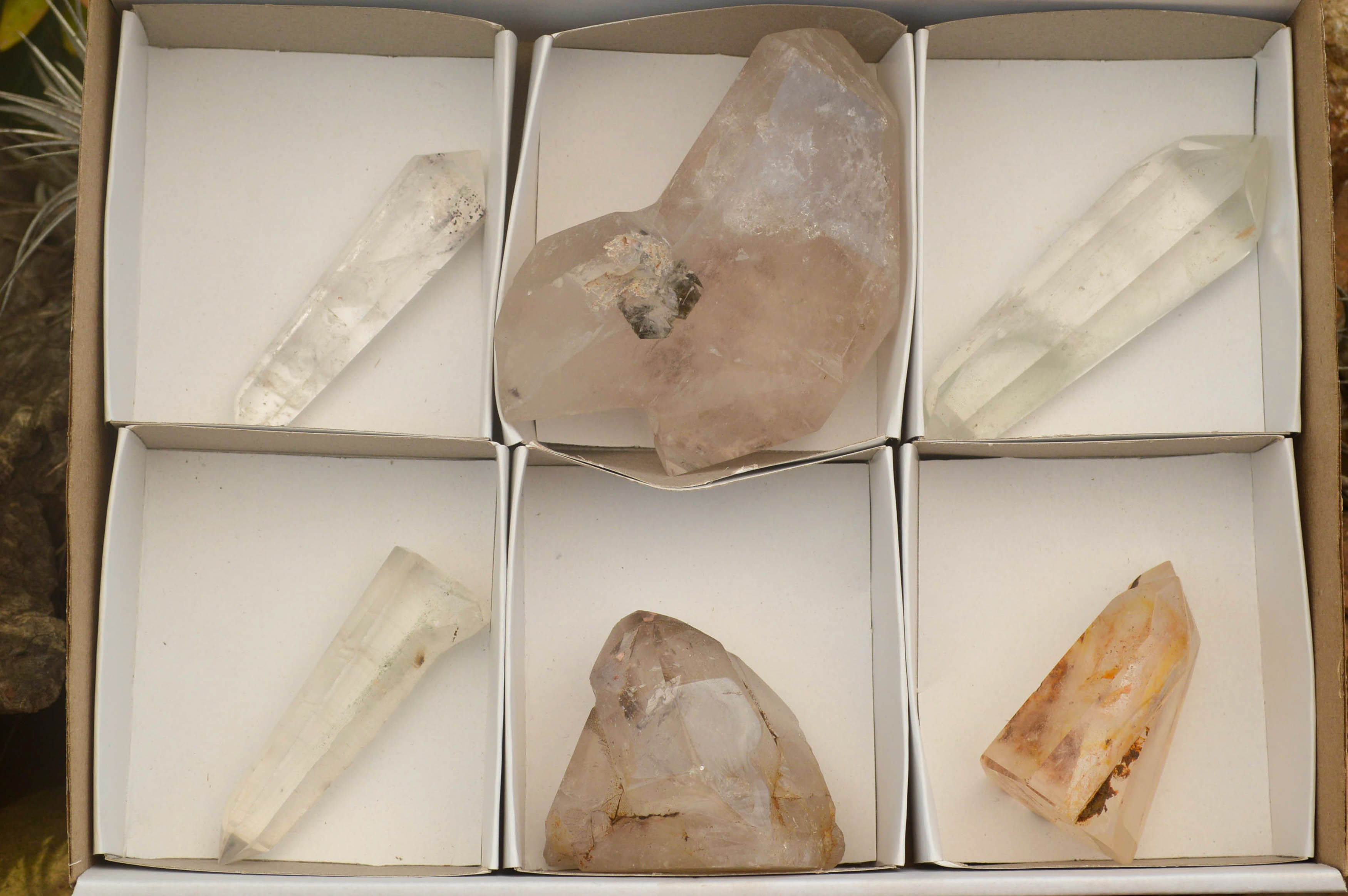 Polished Groovy Mixed Selection Of Quartz Crystals  x 6 From Madagascar - TopRock