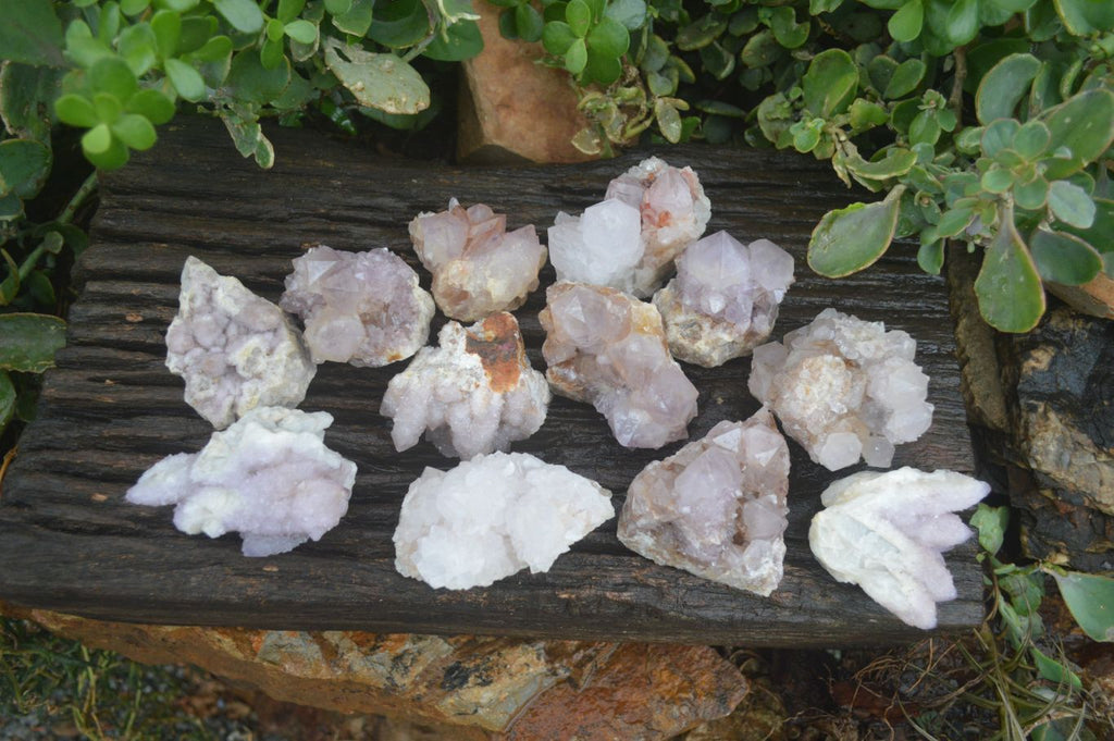 Natural Mixed Spirit Quartz Clusters  x 12 From Boekenhouthoek, South Africa - Toprock Gemstones and Minerals 
