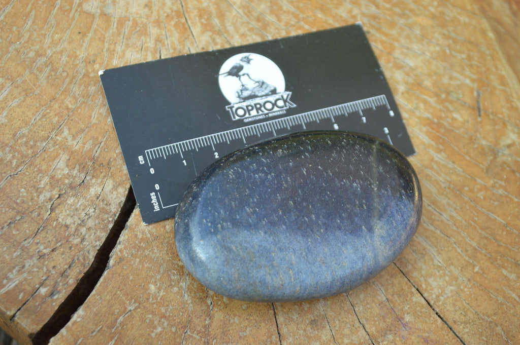 Polished Blue Lazulite Palm Stones x 12 From Madagascar - TopRock