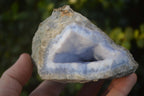 Natural Blue Lace Agate Geode Specimens  x 4 From Nsanje, Malawi - Toprock Gemstones and Minerals 