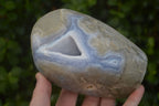Polished Blue Lace Agate Standing Free Form  x 1 From Nsanje, Malawi - Toprock Gemstones and Minerals 