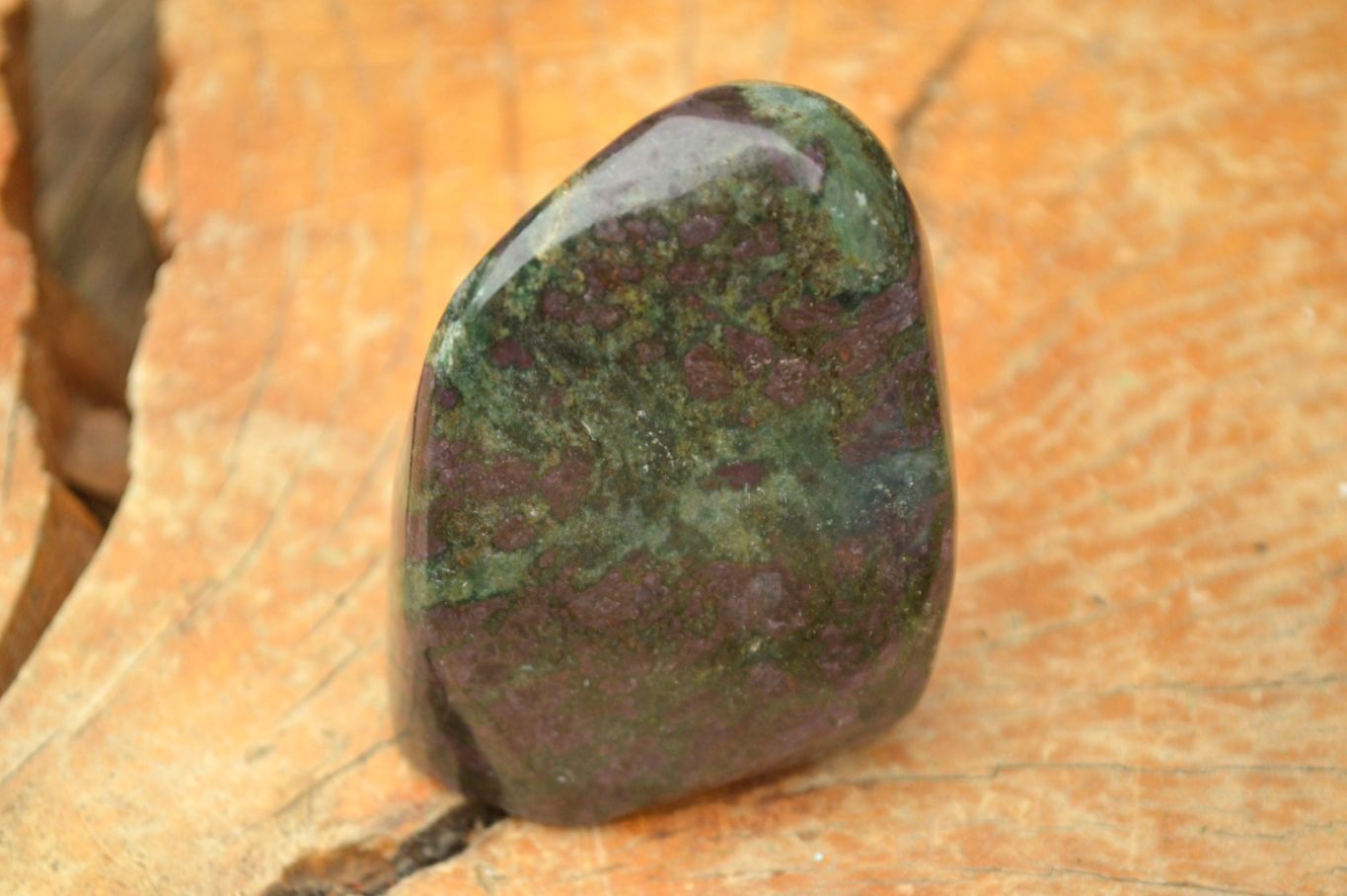 Polished Fluorescent Ruby Corundum In Chrome Verdite Free Forms x 4 From Zimbabwe - TopRock