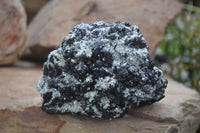 Natural Schorl Black Tourmaline Specimens x 2 From Erongo, Namibia - Toprock Gemstones and Minerals 