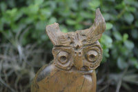 Polished Verdite Owl & Leopard Stone Mermaid Carvings  x 2 From Zimbabwe - TopRock