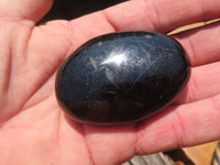 Polished Pitch Black Schorl Tourmaline Palm Stones / Gallets - sold per kg - From Madagascar - TopRock