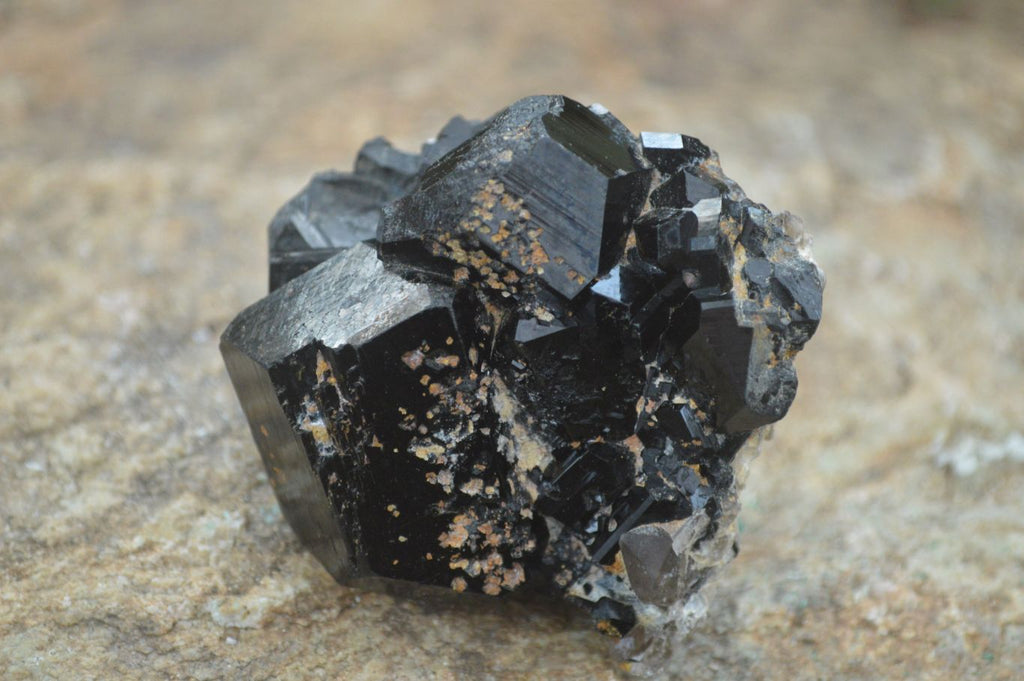 Natural Schorl Black Tourmaline Specimens  x 4 From Erongo, Namibia - Toprock Gemstones and Minerals 