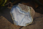 Natural Blue Lace Agate Geode Specimens  x 4 From Nsanje, Malawi - Toprock Gemstones and Minerals 