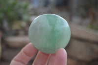 Polished Emerald Fluorite Palm Stones  x 12 From Mandrosonoro, Madagascar