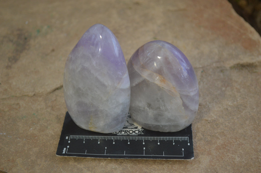 Polished Dream Amethyst Standing Free Forms x 12 From Ambatondrazaka, Madagascar - Toprock Gemstones and Minerals 