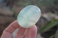 Polished Emerald Fluorite Palm Stones  x 12 From Mandrosonoro, Madagascar
