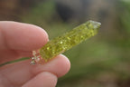 Polished Packaged Hand Crafted Resin Pendant with Peridot Chips  - sold per piece - From Bulwer, South Africa - TopRock