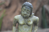 Polished Verdite Owl & Leopard Stone Mermaid Carvings  x 2 From Zimbabwe - TopRock