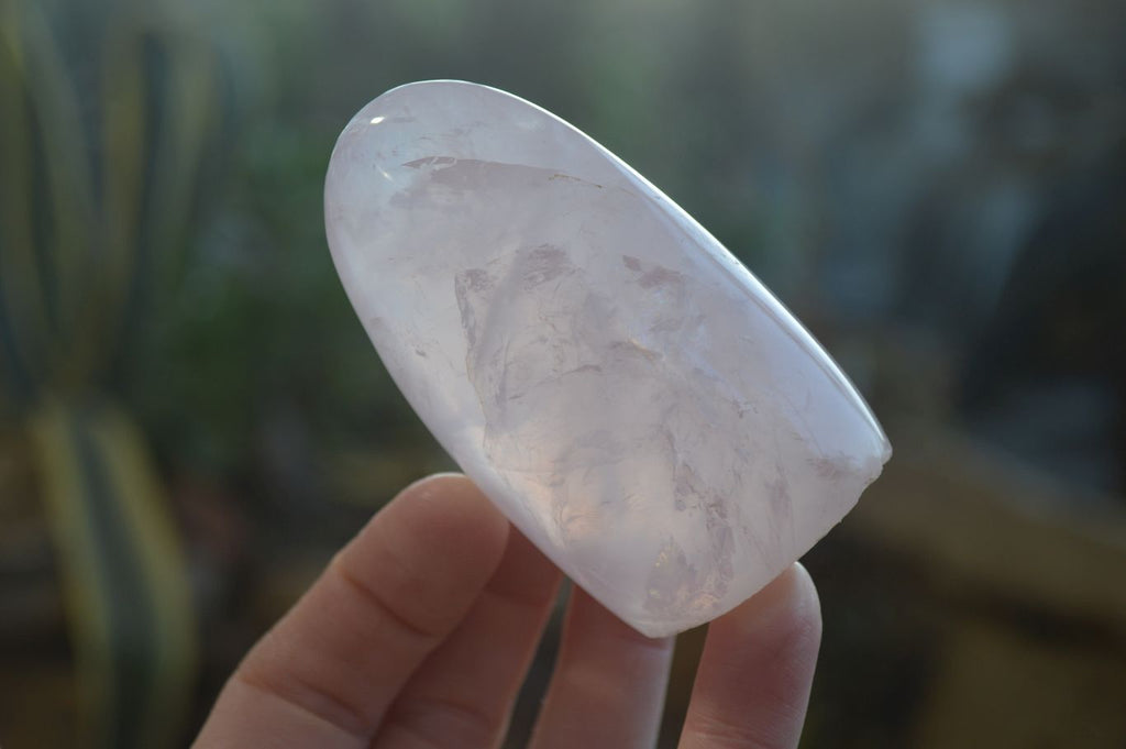 Polished Pink Rose Quartz Standing Free Forms x 6 From Antsirabe, Madagascar - Toprock Gemstones and Minerals 