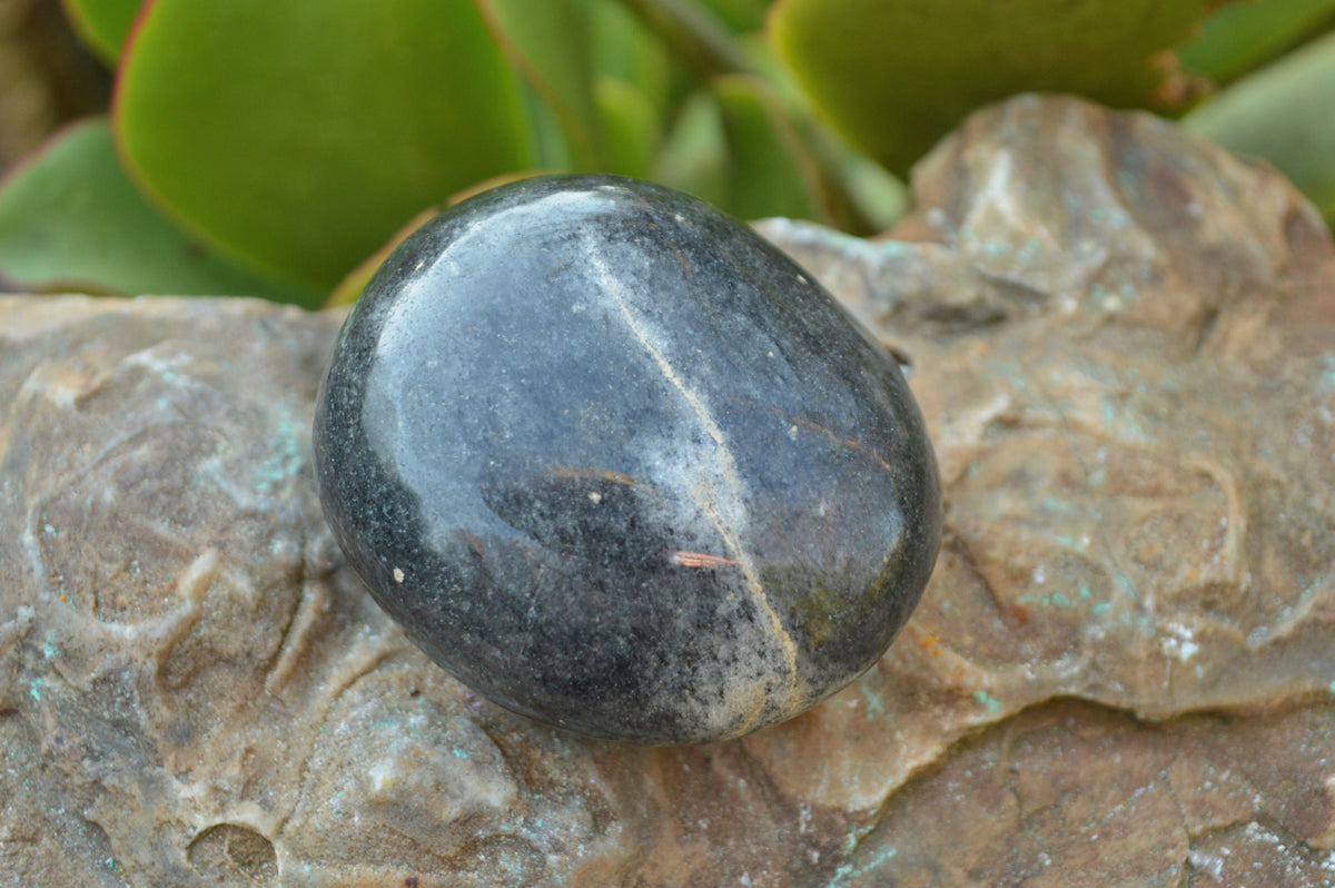 Polished Blue Lazulite Palm Stones x 12 From Madagascar - TopRock