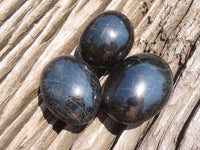 Polished Pitch Black Schorl Tourmaline Palm Stones / Gallets - sold per kg - From Madagascar - TopRock
