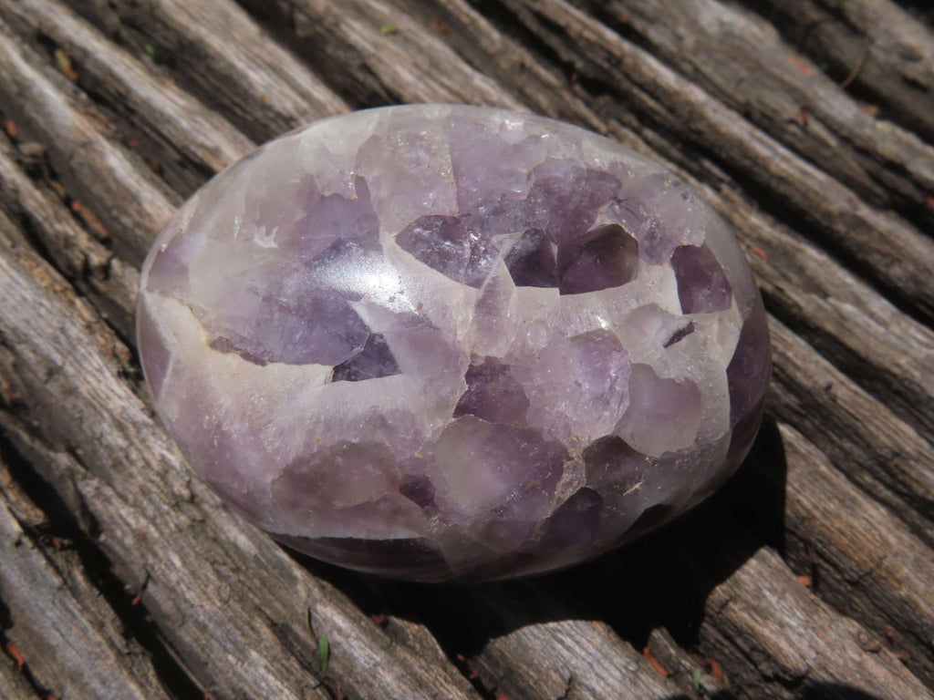 Polished Chevron Amethyst - Medium/Large sized Gallet/Palm Stones sold per kg - From Madagascar - TopRock